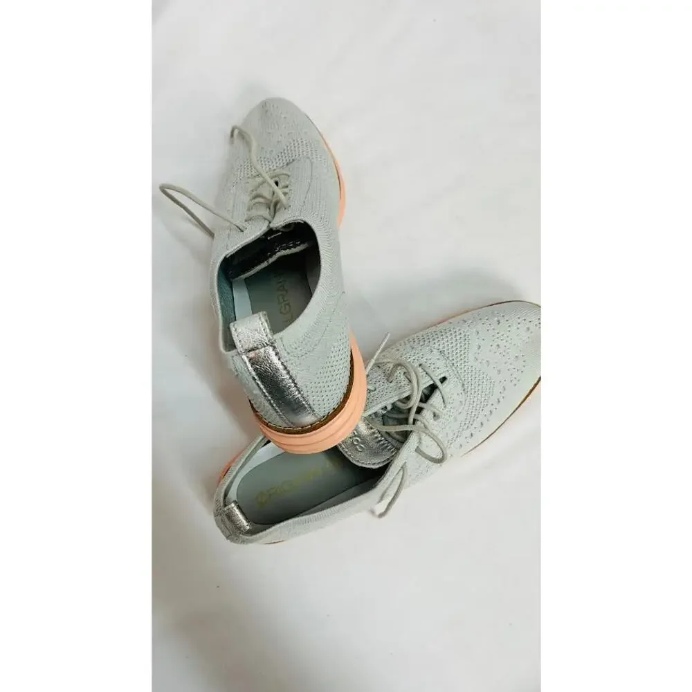 Cole Haan‎ Grey and Pink Original Grand Stitchlight Wingtip Oxford size 9